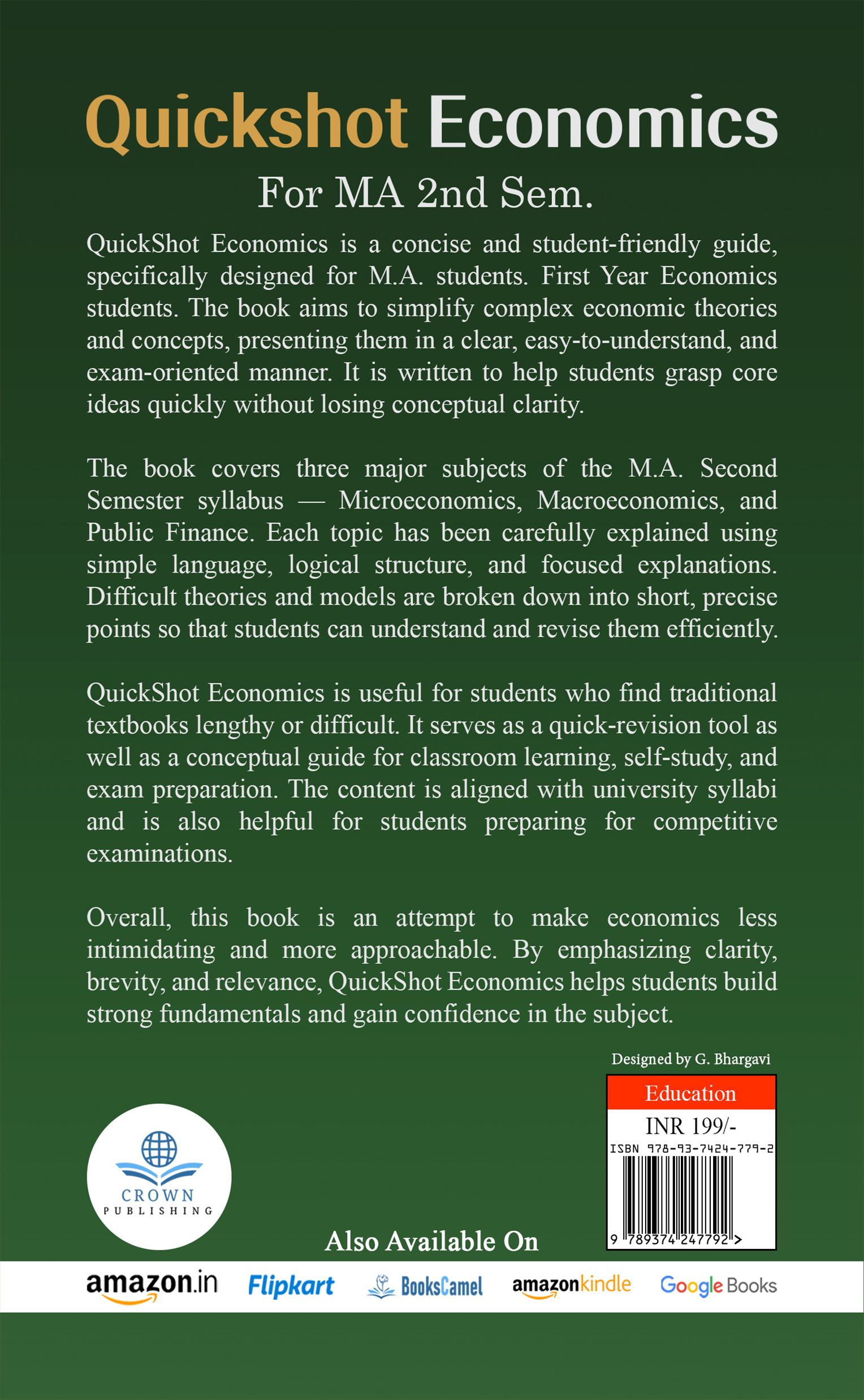 Quickshot economics For MA 2nd sem.	