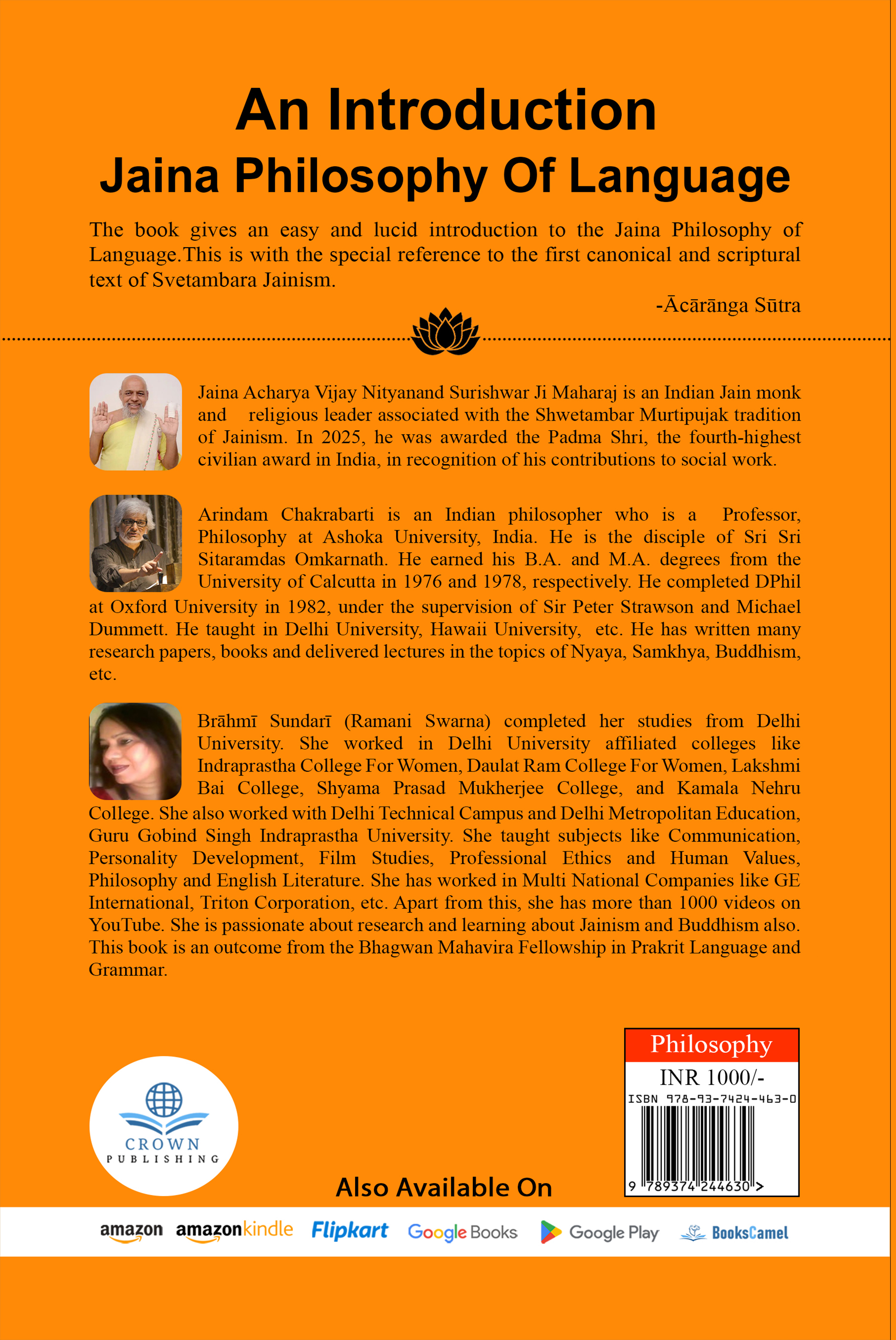 Introduction to the Philosophy of Jaina Language