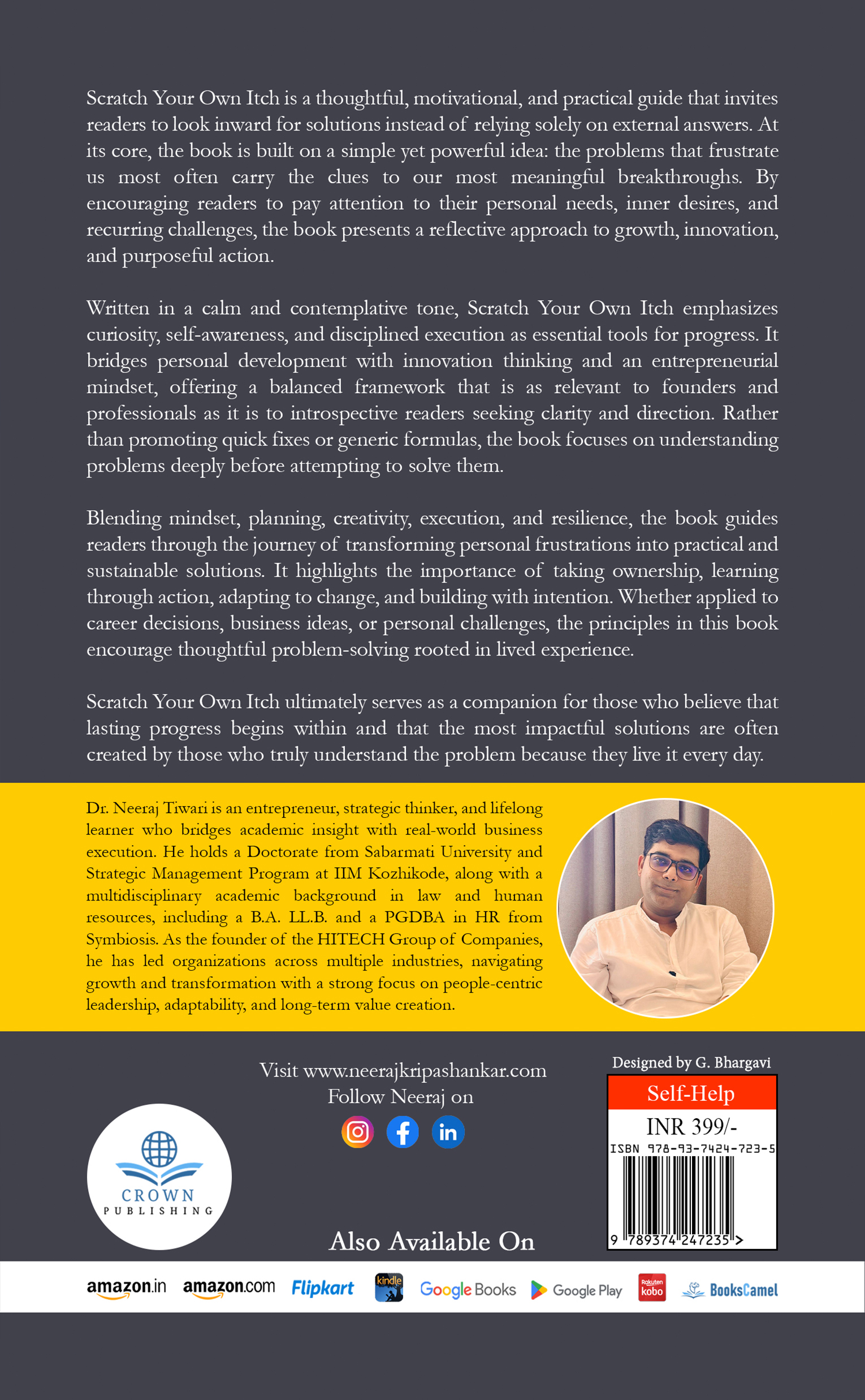 SCRATCH YOUR OWN ITCH: Turning Personal Needs into Purposeful Action