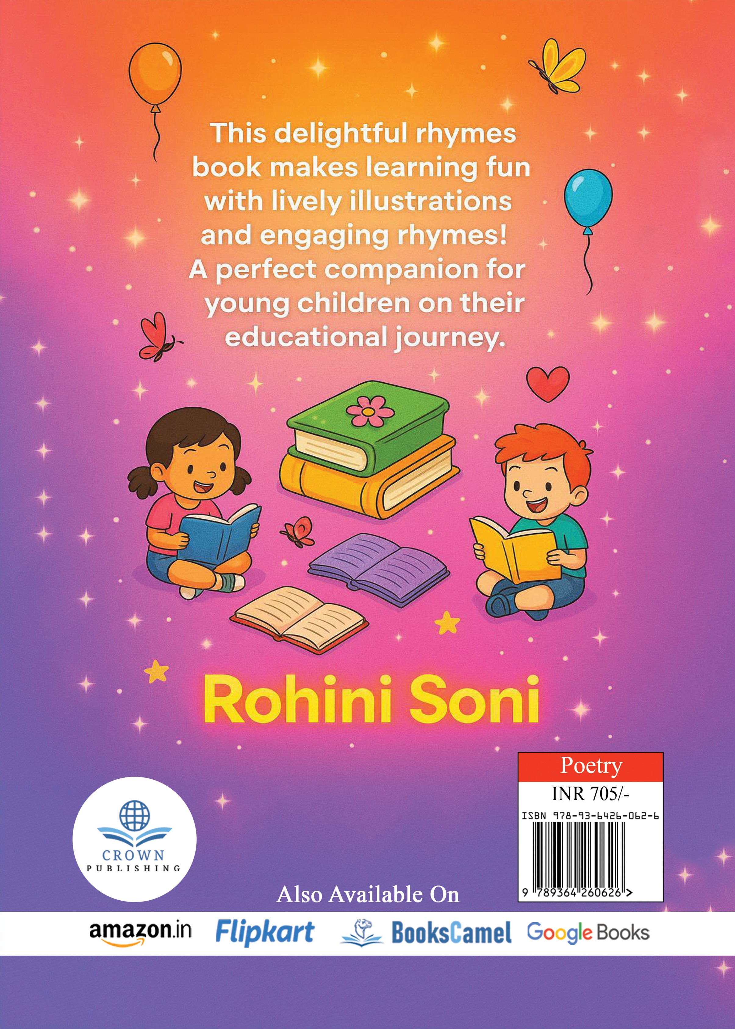 RHYMES BOOK : Alphabet, number, flowers, fruit, vegetable, colour and body parts